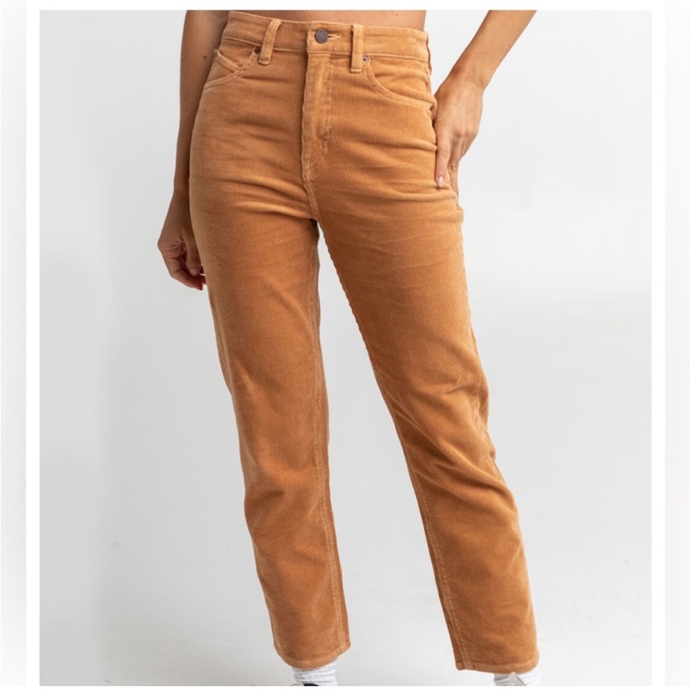 NWOT- Volcom Women's Stoned Straight Corduroy Pants in Camel